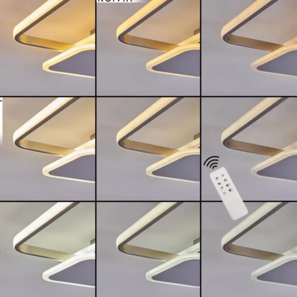 hofstein Plafonnier ManzanalesÂ  LED Chrome, 1 lumière, Télécommandes* Lampes Modernes