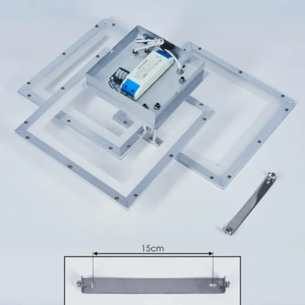 hofstein Plafonnier Marcus LED Argenté, 1 lumière* Lampes Modernes