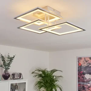 hofstein Plafonnier Marcus LED Argenté, 1 lumière* Lampes Modernes