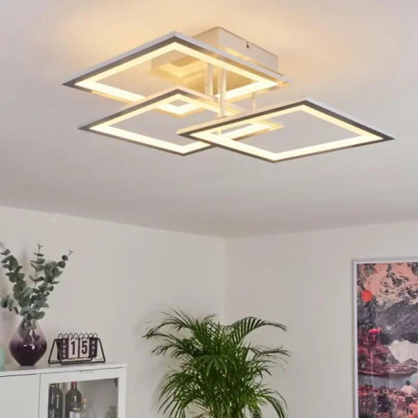 hofstein Plafonnier Marcus LED Argenté, 1 lumière* Lampes Modernes