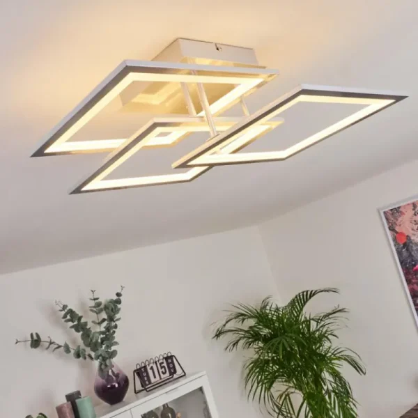 hofstein Plafonnier Marcus LED Argenté, 1 lumière* Lampes Modernes