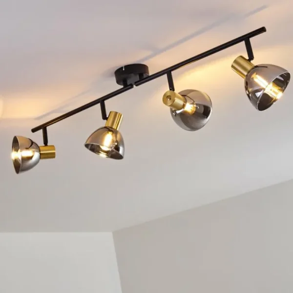 hofstein Plafonnier Mariefred Noir, 4 lumières* Lampes Modernes
