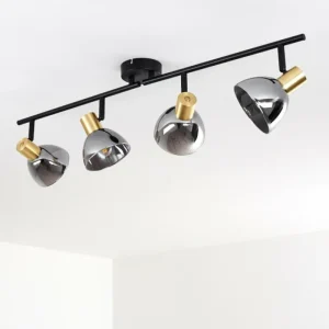 hofstein Plafonnier Mariefred Noir, 4 lumières* Lampes Modernes
