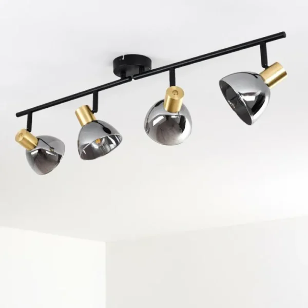 hofstein Plafonnier Mariefred Noir, 4 lumières* Lampes Modernes