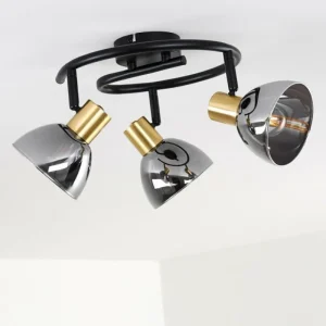 hofstein Plafonnier Mariefred Noir, 3 lumières* Lampes Modernes