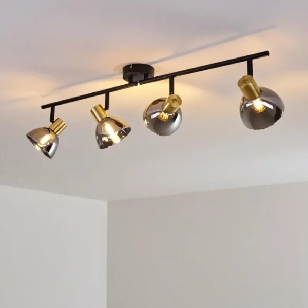 hofstein Plafonnier Mariefred Noir, 4 lumières* Lampes Modernes