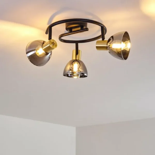 hofstein Plafonnier Mariefred Noir, 3 lumières* Lampes Modernes