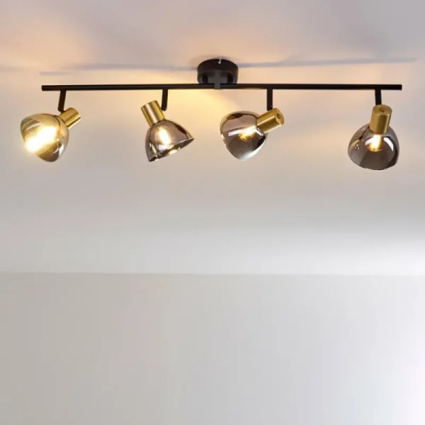 hofstein Plafonnier Mariefred Noir, 4 lumières* Lampes Modernes