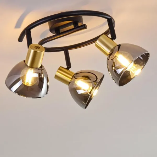 hofstein Plafonnier Mariefred Noir, 3 lumières* Lampes Modernes