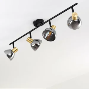 hofstein Plafonnier Mariefred Noir, 4 lumières* Lampes Modernes