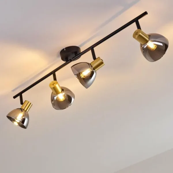 hofstein Plafonnier Mariefred Noir, 4 lumières* Lampes Modernes