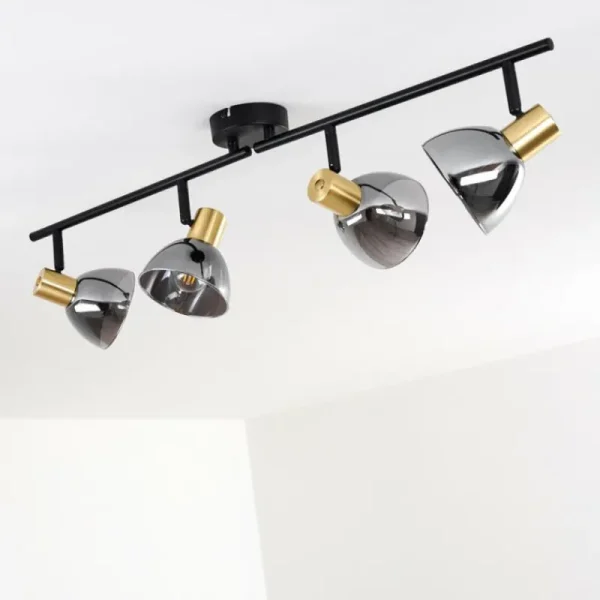 hofstein Plafonnier Mariefred Noir, 4 lumières* Lampes Modernes
