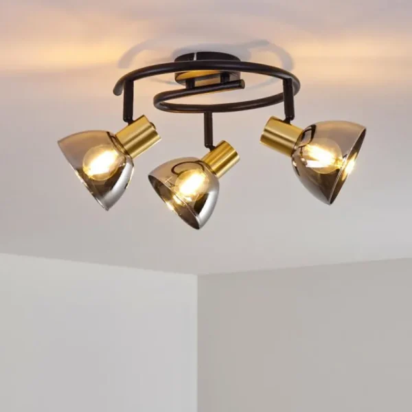hofstein Plafonnier Mariefred Noir, 3 lumières* Lampes Modernes