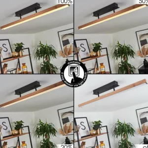 hofstein Plafonnier Maumela LED Noir, 1 lumière* Lampes Modernes