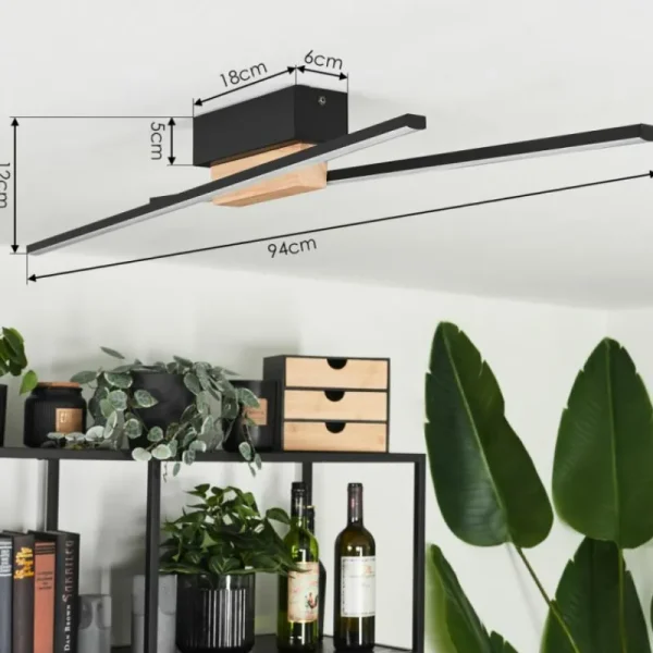 hofstein Plafonnier Meiral LED Écru, Noir, 2 lumières* Lampes Modernes
