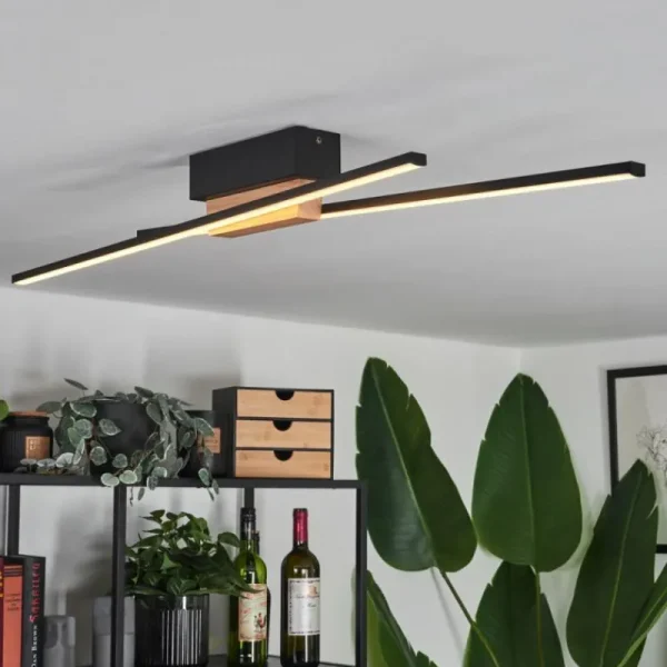 hofstein Plafonnier Meiral LED Écru, Noir, 2 lumières* Lampes Modernes