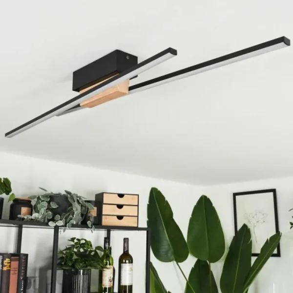 hofstein Plafonnier Meiral LED Écru, Noir, 2 lumières* Lampes Modernes