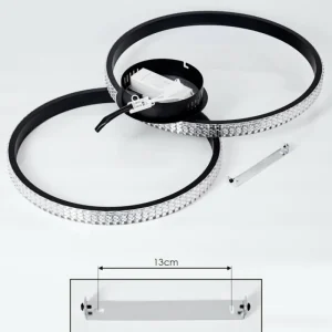 hofstein Plafonnier Melosa LED Noir, Blanc, 1 lumière* Lampes Modernes