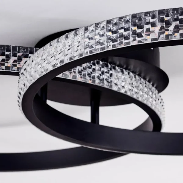 hofstein Plafonnier Melosa LED Noir, Blanc, 1 lumière* Lampes Modernes
