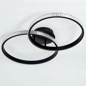 hofstein Plafonnier Melosa LED Noir, Blanc, 1 lumière* Lampes Modernes