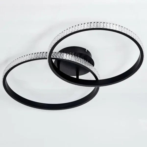 hofstein Plafonnier Melosa LED Noir, Blanc, 1 lumière* Lampes Modernes