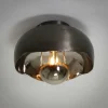 hofstein Plafonnier Mirror Nickel mat, Noir, 1 lumière* Lampes Modernes