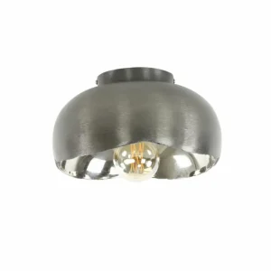 hofstein Plafonnier Mirror Nickel mat, Noir, 1 lumière* Lampes Modernes