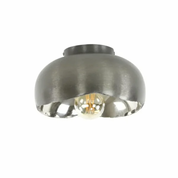 hofstein Plafonnier Mirror Nickel mat, Noir, 1 lumière* Lampes Modernes