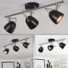 hofstein Plafonnier Moesdorf Nickel mat, Noir, 3 lumières* Lampes Modernes