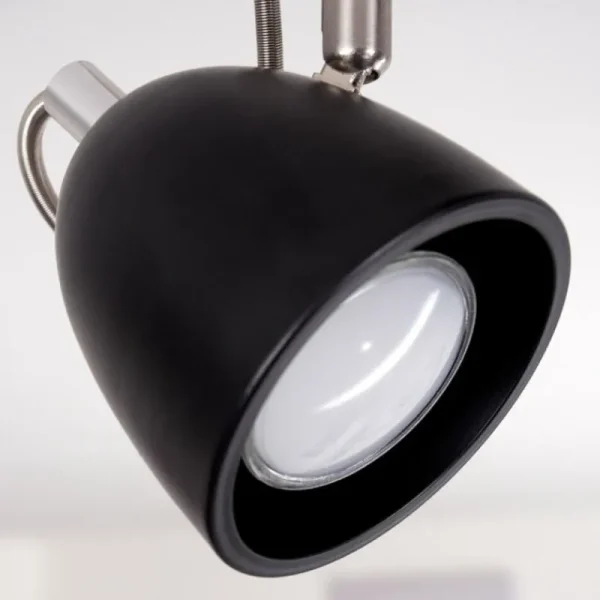 hofstein Plafonnier Moesdorf Nickel mat, Noir, 3 lumières* Lampes Modernes