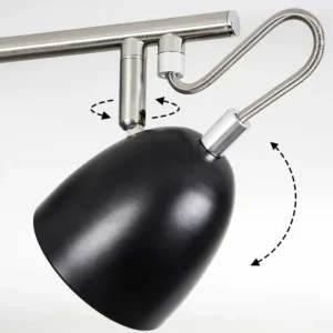 hofstein Plafonnier Moesdorf Nickel mat, Noir, 3 lumières* Lampes Modernes