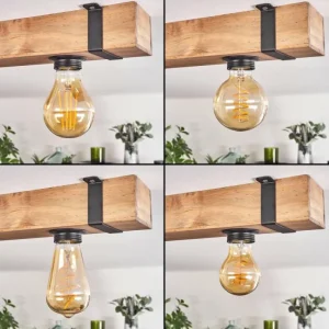hofstein Plafonnier Montgomery Écru, Noir, 5 lumières* Lampes Modernes