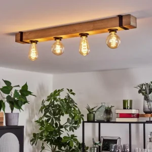 hofstein Plafonnier Montgomery Écru, Noir, 4 lumières* Lampes Modernes