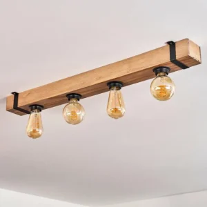 hofstein Plafonnier Montgomery Écru, Noir, 4 lumières* Lampes Modernes