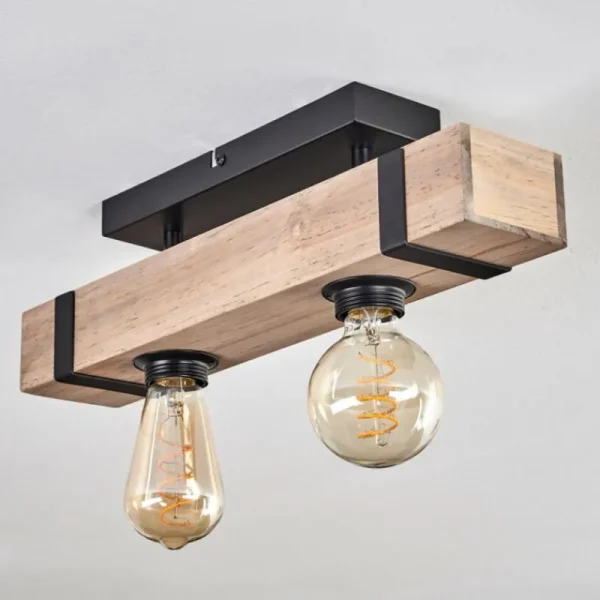 hofstein Plafonnier Montgomery Écru, Noir, 2 lumières* Lampes Modernes