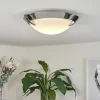 hofstein Plafonnier Morges LED Chrome, 1 lumière* Lampes En Verre