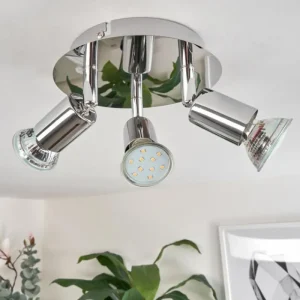 hofstein Plafonnier Morges LED Chrome, 3 lumières* Lampes Modernes