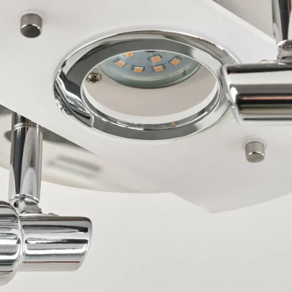 hofstein Plafonnier Morges LED Chrome, Nickel mat, 2 lumières* Lampes Modernes