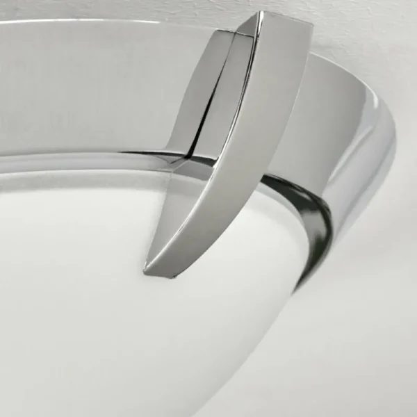 hofstein Plafonnier Morges LED Chrome, 1 lumière* Lampes En Verre