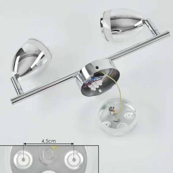 hofstein Plafonnier Morges LED Chrome, 2 lumières* Lampes Modernes