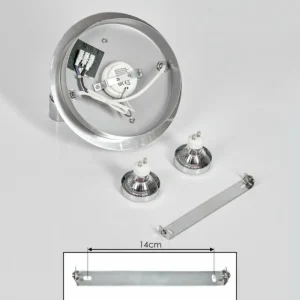 hofstein Plafonnier Morges LED Chrome, Nickel mat, 2 lumières* Lampes Modernes
