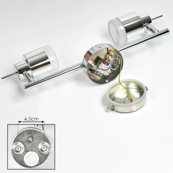 hofstein Plafonnier Morges LED Chrome, 2 lumières* Lampes Modernes