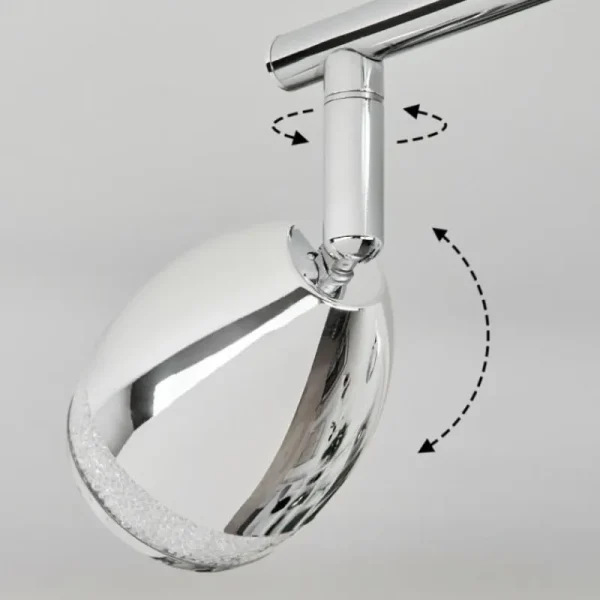 hofstein Plafonnier Morges LED Chrome, 2 lumières* Lampes Modernes