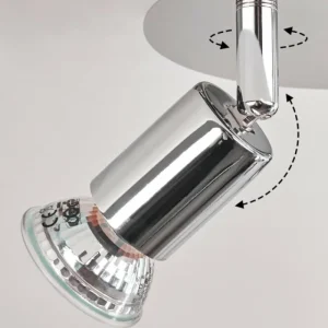 hofstein Plafonnier Morges LED Chrome, 3 lumières* Lampes Modernes
