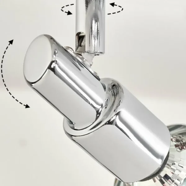 hofstein Plafonnier Morges LED Chrome, Nickel mat, 2 lumières* Lampes Modernes