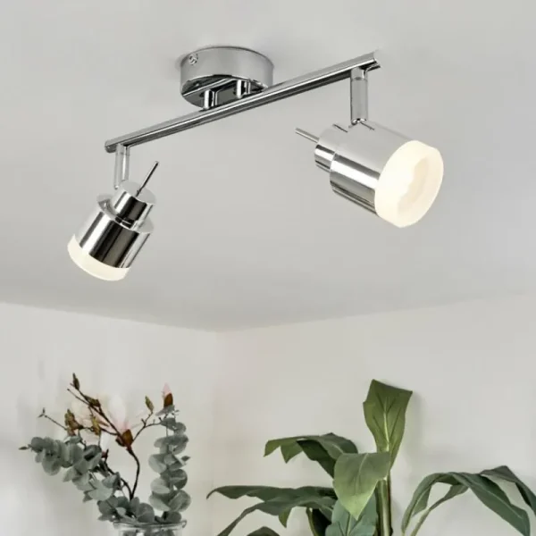 hofstein Plafonnier Morges LED Chrome, 2 lumières* Lampes Modernes