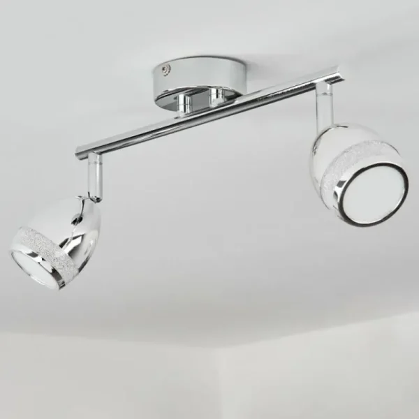 hofstein Plafonnier Morges LED Chrome, 2 lumières* Lampes Modernes