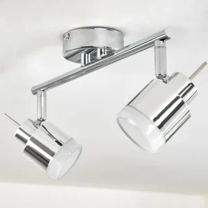 hofstein Plafonnier Morges LED Chrome, 2 lumières* Lampes Modernes