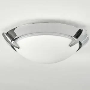 hofstein Plafonnier Morges LED Chrome, 1 lumière* Lampes En Verre