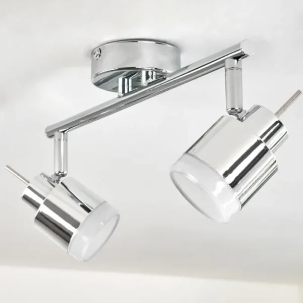 hofstein Plafonnier Morges LED Chrome, 2 lumières* Lampes Modernes